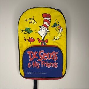 Vintage 1997 Dr Seuss & His Friends small childrens Backpack Kindergarden